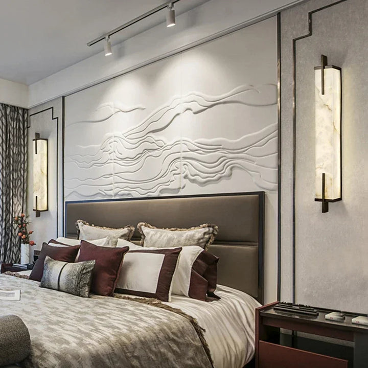 Nordic Minimalist Marble-Style Wall Light