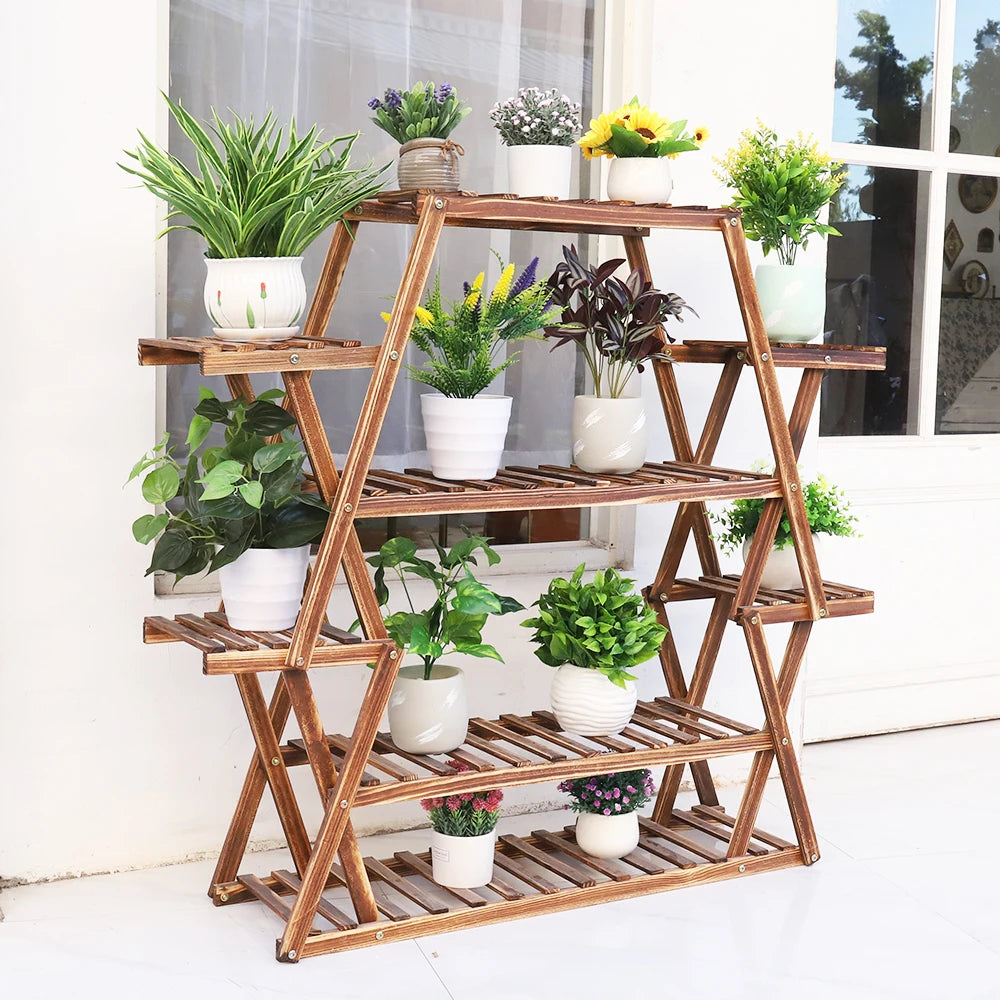 Extra-Large 8-Tier Wooden Plant Stand
