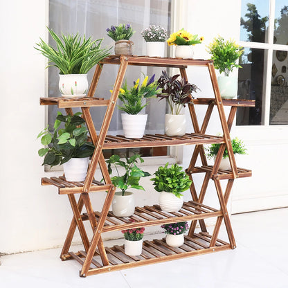 Extra-Large 8-Tier Wooden Plant Stand