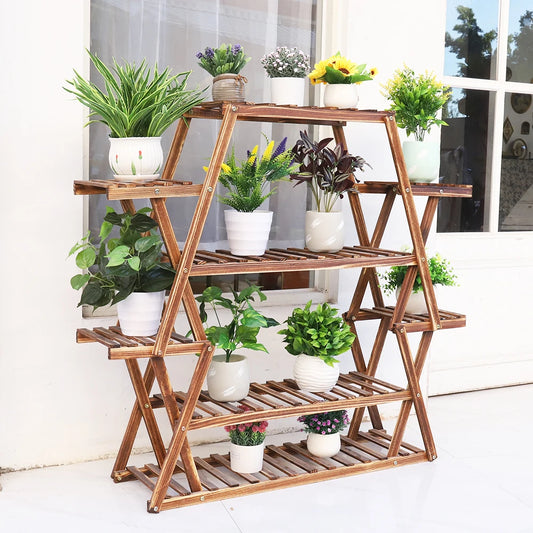 Extra-Large 8-Tier Wooden Plant Stand