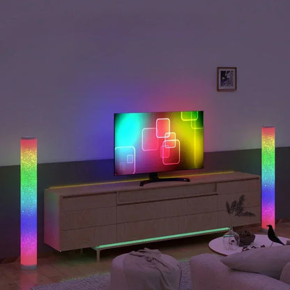 Smart RGB LED Corner Floor Lamp