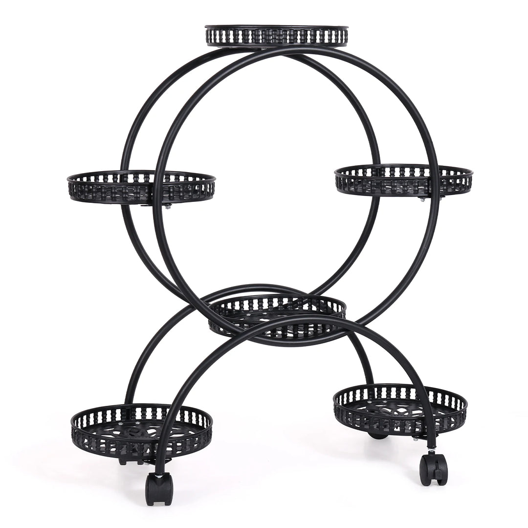 6 Pot Plant Stand Cart