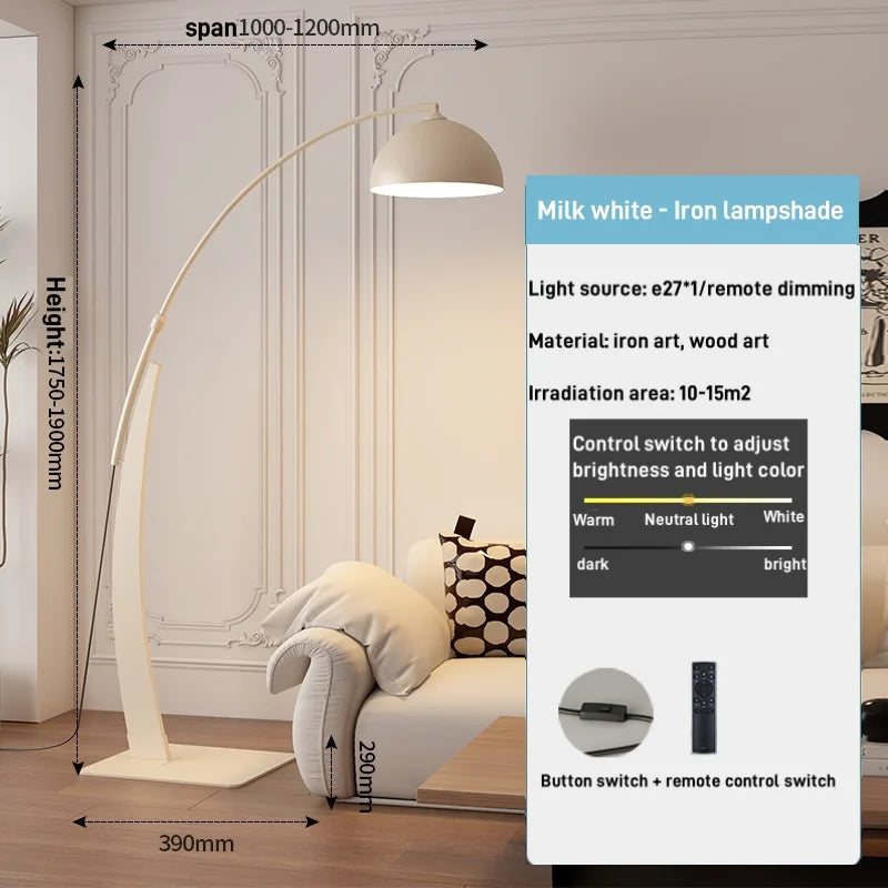 Vintage Wood & Metal Floor Lamp