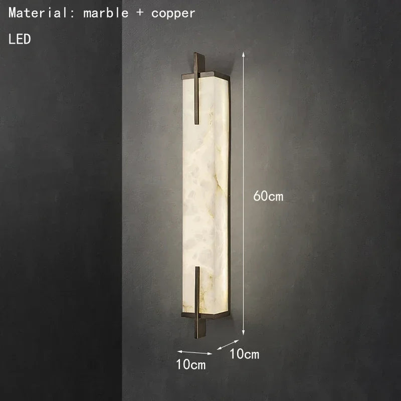 Nordic Minimalist Marble-Style Wall Light