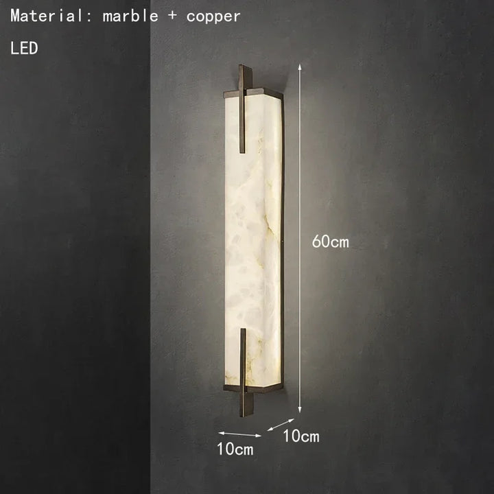 Nordic Minimalist Marble-Style Wall Light