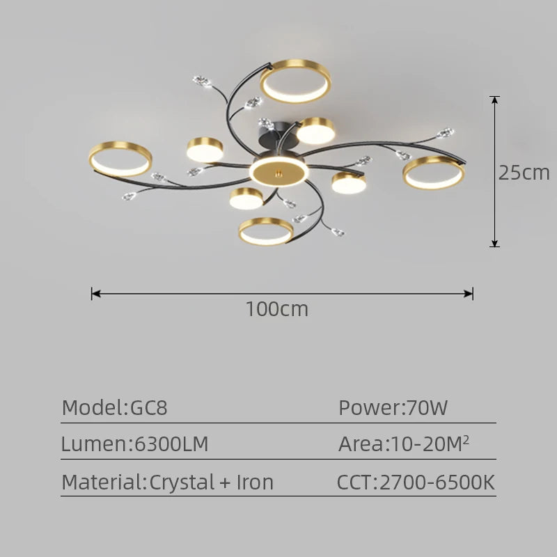 Expressive LED Ceiling Chandelier