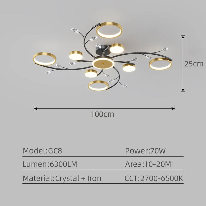 Expressive LED Ceiling Chandelier