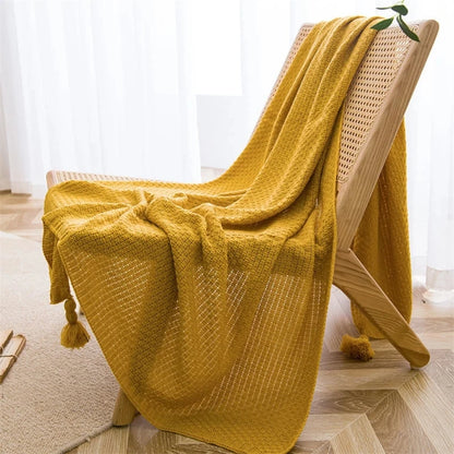 Nordic Chunky Knit Throw Blanket