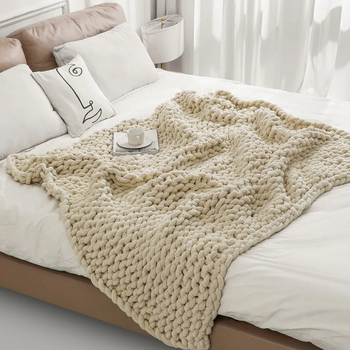 Chunky Knit Chenille Blanket