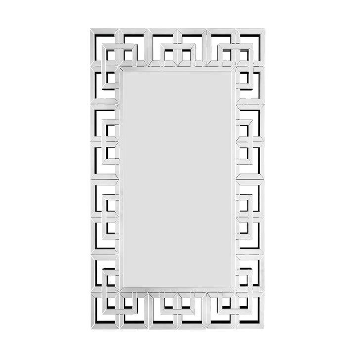 Modern Silver Rectangular Wall Mirror