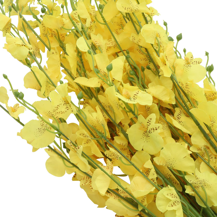 Yellow Artificial Long-Stem Orchids