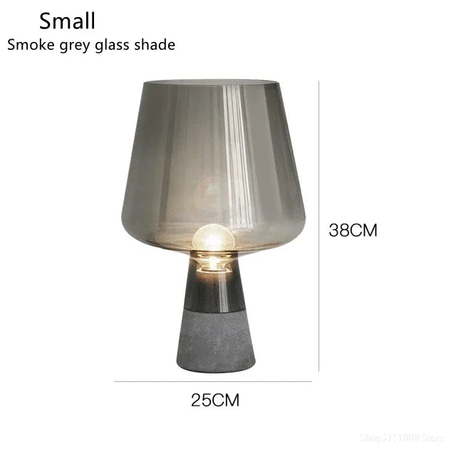 High-End Gray Glass Desk Lamp