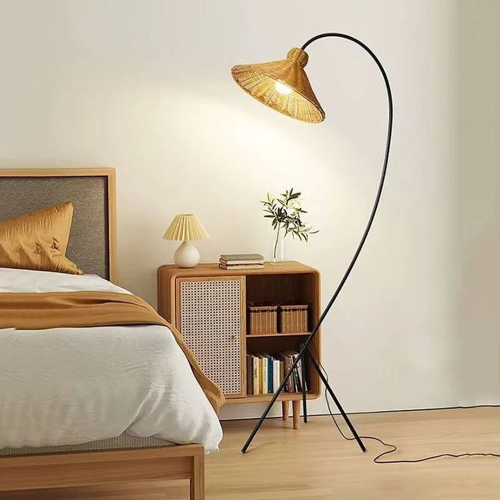 Nordic Rattan Handwoven Floor Lamp