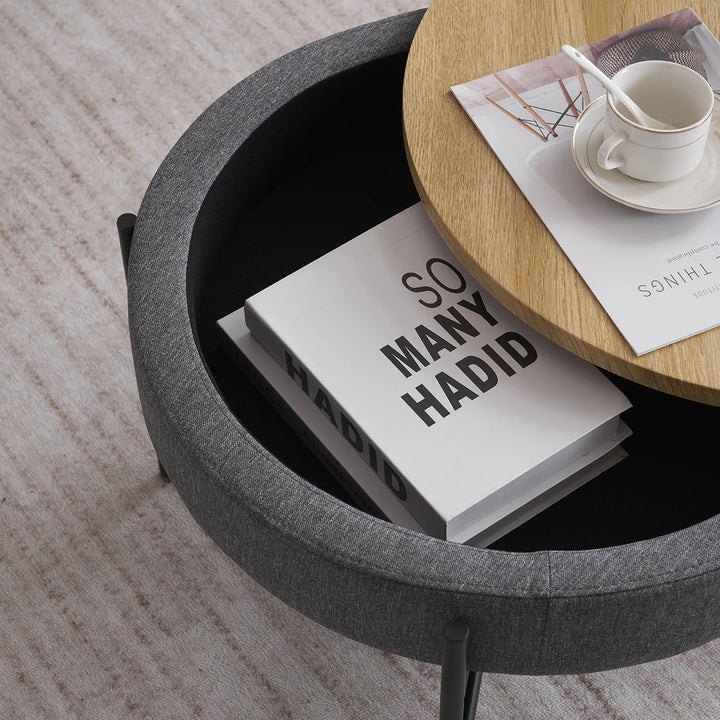 Round Storage Coffee Table