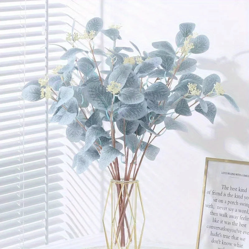 Blue Faux Eucalyptus Stem Set