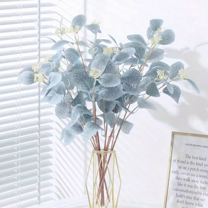 Blue Faux Eucalyptus Stem Set
