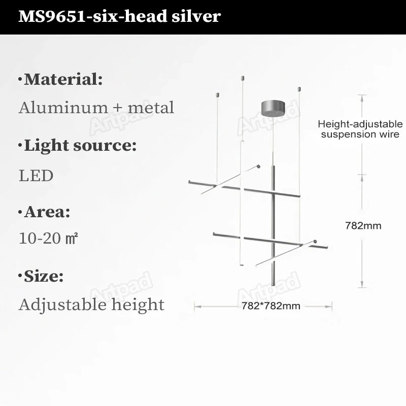 Italian Tube Chandelier