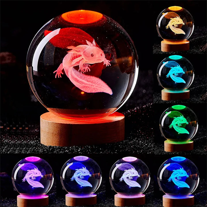 Axolotl Crystal Ball Light