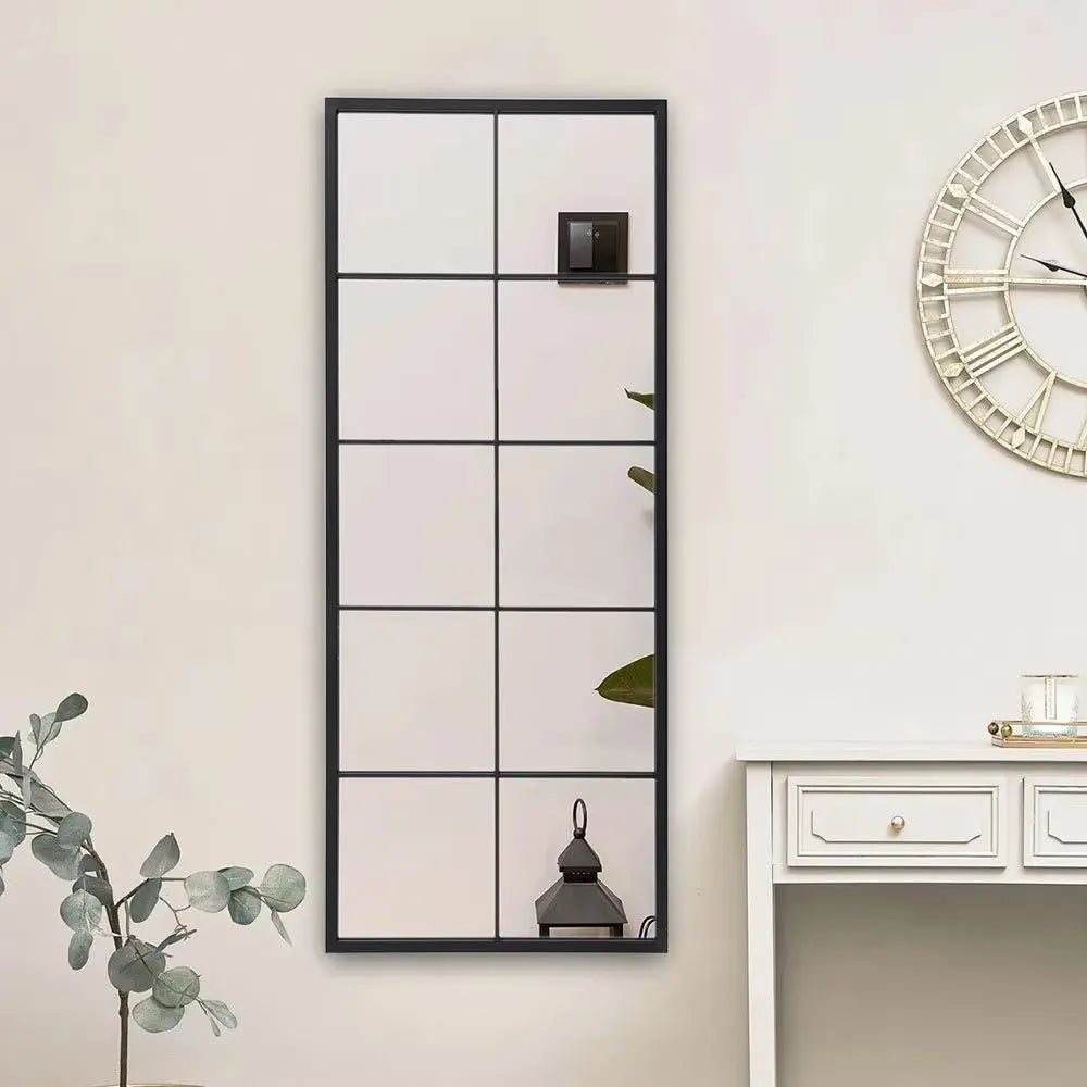 Black Full Length Leaner Mirror