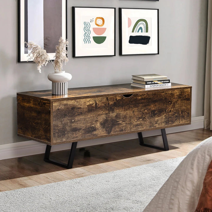 Industrial Flip-Top Storage Bench