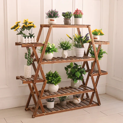 Extra-Large 8-Tier Wooden Plant Stand