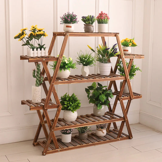 Extra-Large 8-Tier Wooden Plant Stand