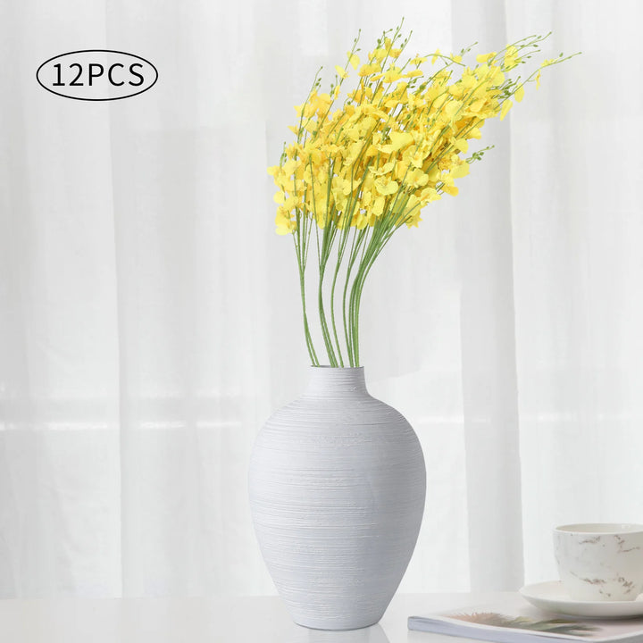 Yellow Artificial Long-Stem Orchids