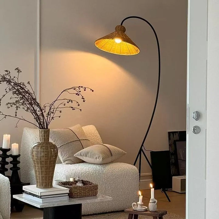 Nordic Rattan Handwoven Floor Lamp