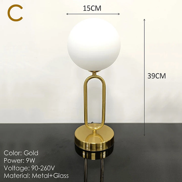 Nordic Glass Ball Desk Lamp