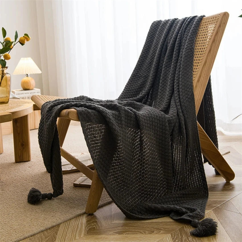 Nordic Chunky Knit Throw Blanket