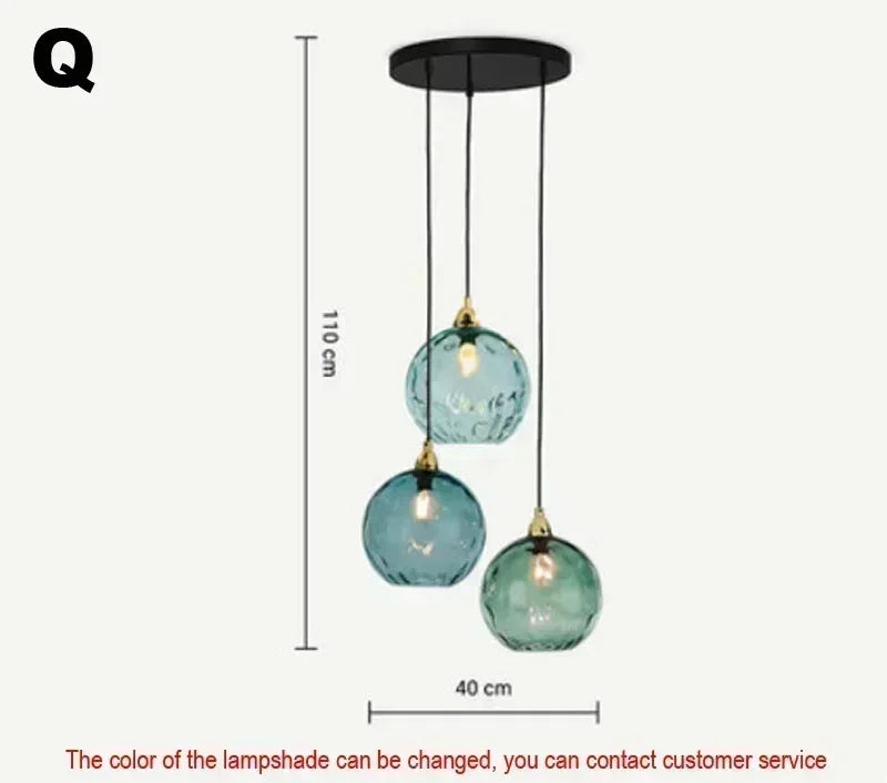 Modern LED Glass Ball Chandelier