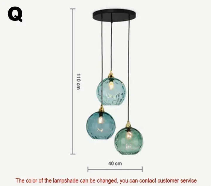Modern LED Glass Ball Chandelier