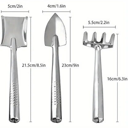 3-Piece Stainless Steel Garden Trowel Set