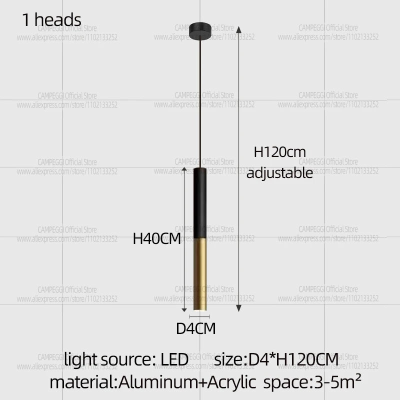 Modern Minimalist Long Pendant