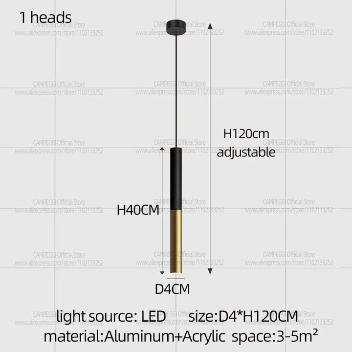 Modern Minimalist Long Pendant