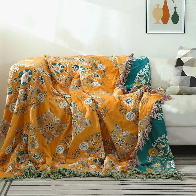 Japanese Cotton Throw Blanket