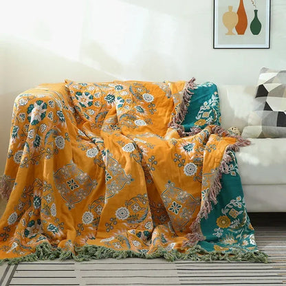 Japanese Cotton Throw Blanket