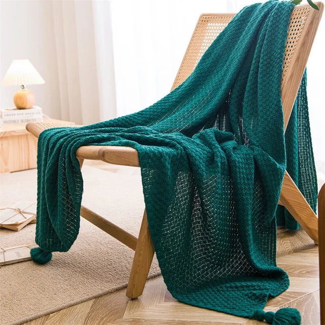 Nordic Chunky Knit Throw Blanket