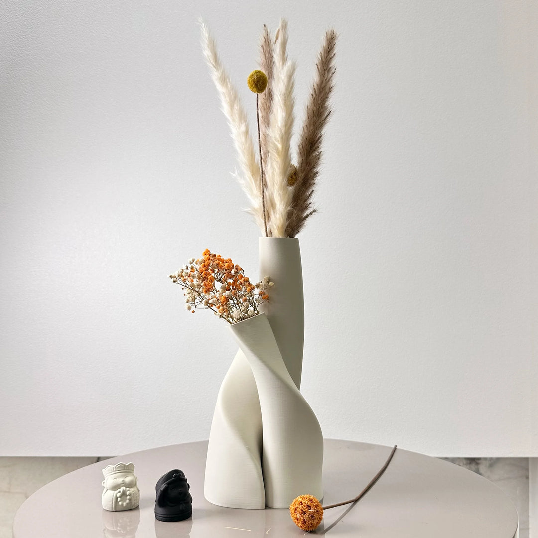 2-Piece Modern Double Vase Set