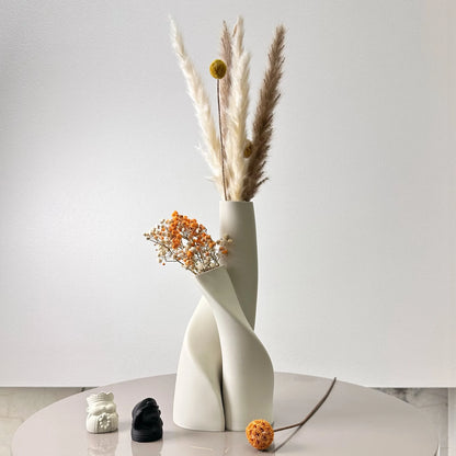 2-Piece Modern Double Vase Set