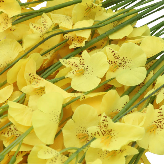 Yellow Artificial Long-Stem Orchids