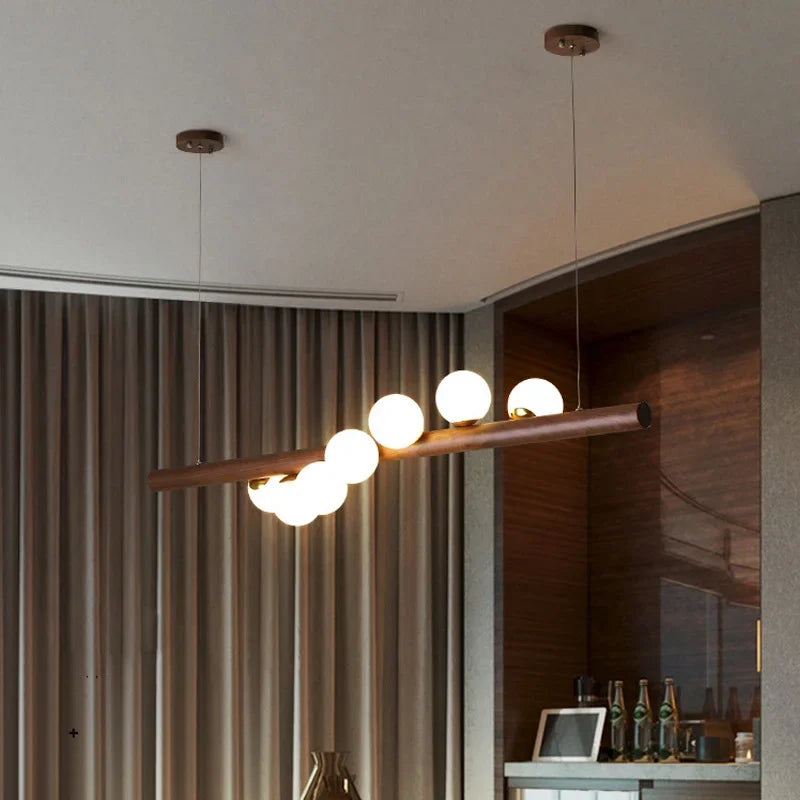 Modern Wooden G9 Chandelier