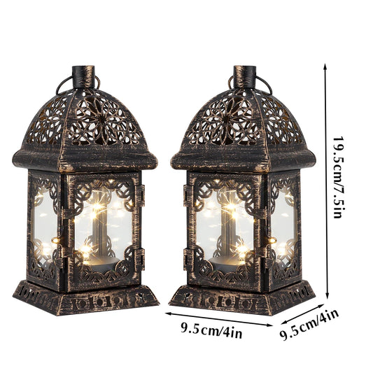 Vintage Black Lantern Set