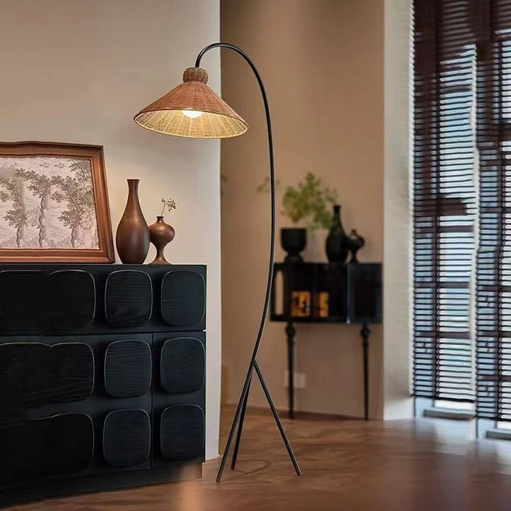 Nordic Rattan Handwoven Floor Lamp