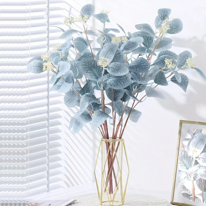 Blue Faux Eucalyptus Stem Set