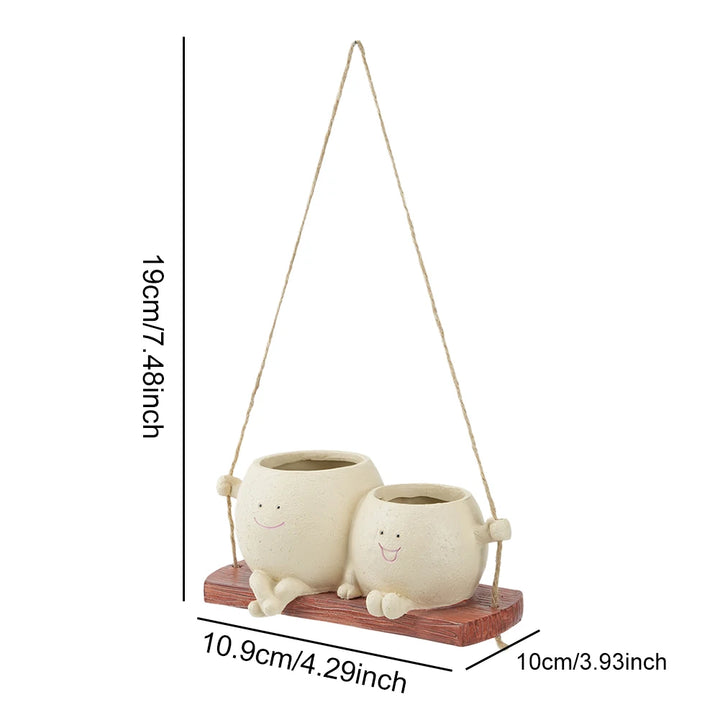Smiling Face Hanging Planters