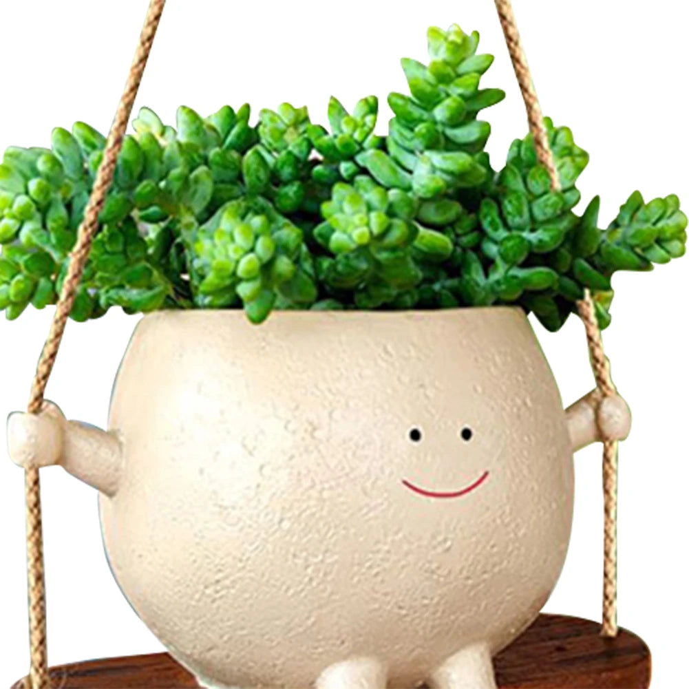 Smiling Face Swing Planter