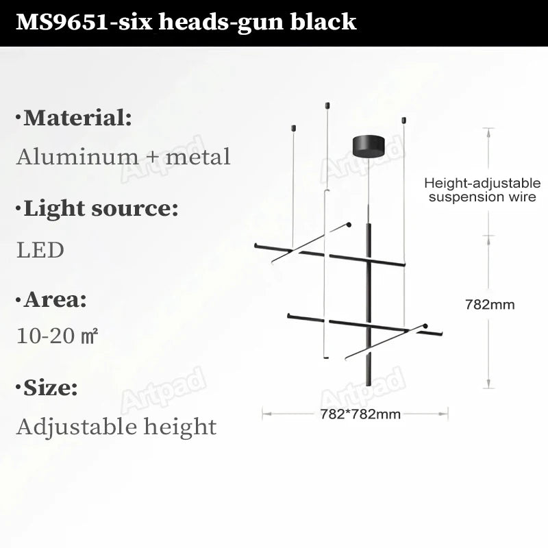 Italian Tube Chandelier