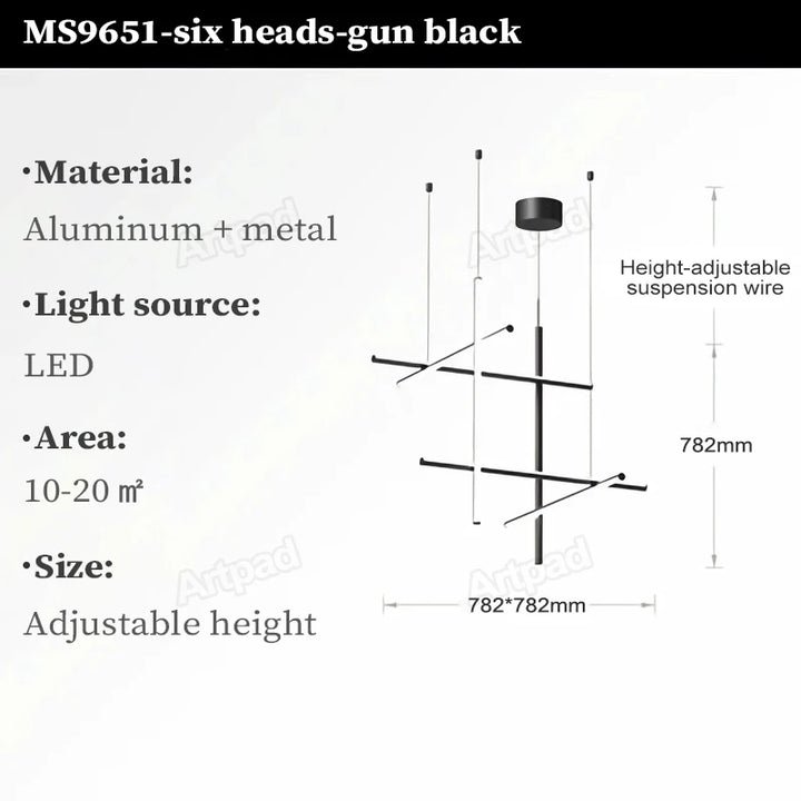 Italian Tube Chandelier