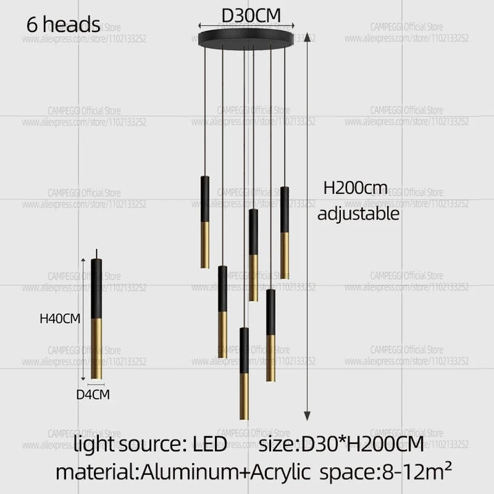 Modern Minimalist Long Pendant